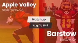 Matchup: Apple Valley High vs. Barstow  2018