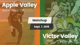 Matchup: Apple Valley High vs. Victor Valley  2018