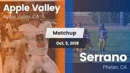 Matchup: Apple Valley High vs. Serrano  2018