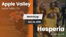 Matchup: Apple Valley High vs. Hesperia  2019