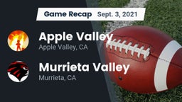 Recap: Apple Valley  vs. Murrieta Valley  2021