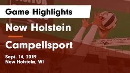 New Holstein  vs Campellsport Game Highlights - Sept. 14, 2019