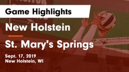 New Holstein  vs St. Mary's Springs Game Highlights - Sept. 17, 2019