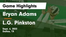 Bryan Adams  vs L.G. Pinkston  Game Highlights - Sept. 6, 2022
