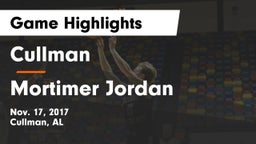Cullman  vs Mortimer Jordan  Game Highlights - Nov. 17, 2017
