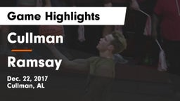 Cullman  vs Ramsay  Game Highlights - Dec. 22, 2017