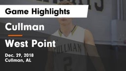 Cullman  vs West Point Game Highlights - Dec. 29, 2018