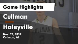 Cullman  vs Haleyville  Game Highlights - Nov. 27, 2018