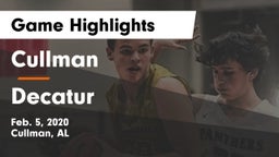 Cullman  vs Decatur  Game Highlights - Feb. 5, 2020