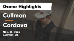 Cullman  vs Cordova  Game Highlights - Nov. 25, 2023