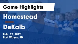Homestead  vs DeKalb  Game Highlights - Feb. 19, 2019