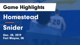 Homestead  vs Snider  Game Highlights - Dec. 28, 2019