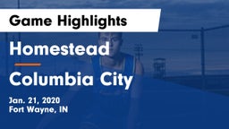 Homestead  vs Columbia City  Game Highlights - Jan. 21, 2020