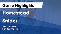 Homestead  vs Snider  Game Highlights - Jan. 13, 2023