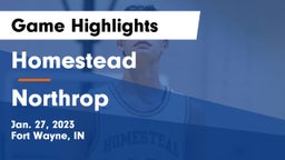 Homestead  vs Northrop  Game Highlights - Jan. 27, 2023