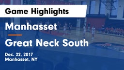 Manhasset  vs Great Neck South Game Highlights - Dec. 22, 2017