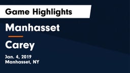 Manhasset  vs Carey  Game Highlights - Jan. 4, 2019