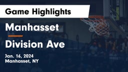 Manhasset  vs Division Ave  Game Highlights - Jan. 16, 2024