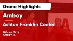 Amboy  vs Ashton Franklin Center Game Highlights - Jan. 23, 2018