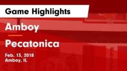 Amboy  vs Pecatonica Game Highlights - Feb. 13, 2018