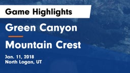 Green Canyon  vs Mountain Crest Game Highlights - Jan. 11, 2018