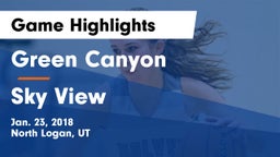 Green Canyon  vs Sky View  Game Highlights - Jan. 23, 2018