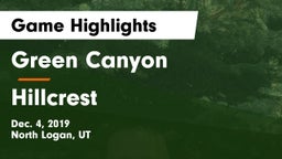 Green Canyon  vs Hillcrest   Game Highlights - Dec. 4, 2019