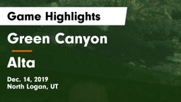 Green Canyon  vs Alta  Game Highlights - Dec. 14, 2019