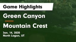 Green Canyon  vs Mountain Crest  Game Highlights - Jan. 14, 2020