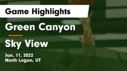Green Canyon  vs Sky View  Game Highlights - Jan. 11, 2022