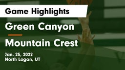 Green Canyon  vs Mountain Crest  Game Highlights - Jan. 25, 2022