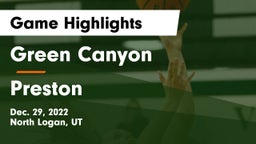 Green Canyon  vs Preston  Game Highlights - Dec. 29, 2022