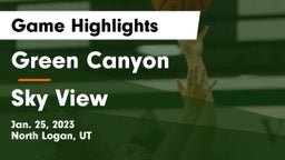 Green Canyon  vs Sky View  Game Highlights - Jan. 25, 2023