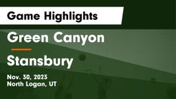 Green Canyon  vs Stansbury  Game Highlights - Nov. 30, 2023