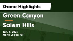 Green Canyon  vs Salem Hills  Game Highlights - Jan. 3, 2024