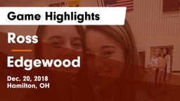 Ross  vs Edgewood  Game Highlights - Dec. 20, 2018