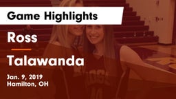 Ross  vs Talawanda  Game Highlights - Jan. 9, 2019