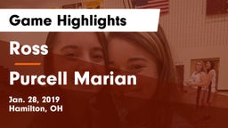 Ross  vs Purcell Marian  Game Highlights - Jan. 28, 2019