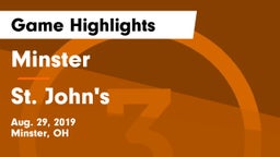 Minster  vs St. John's  Game Highlights - Aug. 29, 2019