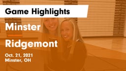 Minster  vs Ridgemont Game Highlights - Oct. 21, 2021
