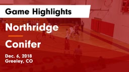 Northridge  vs Conifer  Game Highlights - Dec. 6, 2018