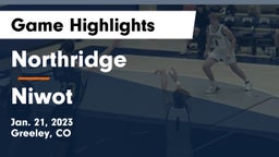 Northridge  vs Niwot  Game Highlights - Jan. 21, 2023