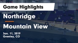 Northridge  vs Mountain View  Game Highlights - Jan. 11, 2019