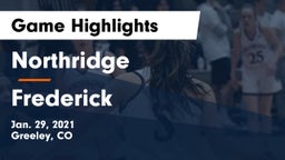 Northridge  vs Frederick  Game Highlights - Jan. 29, 2021