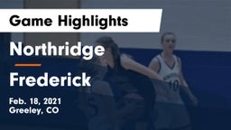 Northridge  vs Frederick  Game Highlights - Feb. 18, 2021