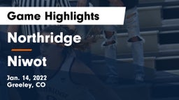 Northridge  vs Niwot  Game Highlights - Jan. 14, 2022