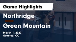 Northridge  vs Green Mountain  Game Highlights - March 1, 2022