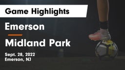 Emerson  vs Midland Park  Game Highlights - Sept. 28, 2022