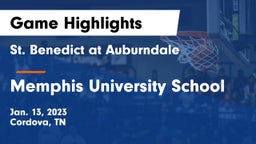 St. Benedict at Auburndale   vs Memphis University School Game Highlights - Jan. 13, 2023