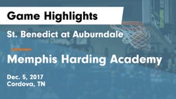St. Benedict at Auburndale   vs Memphis Harding Academy Game Highlights - Dec. 5, 2017